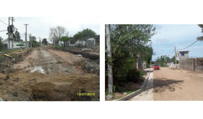 Antes y después. Barrio Santa María de Piedras Blancas.
